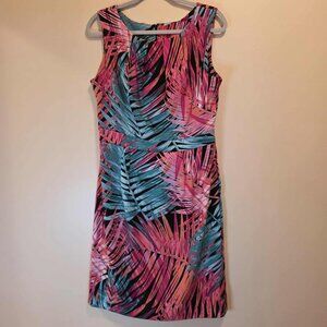 Sangria Floral Palm Leaf Print